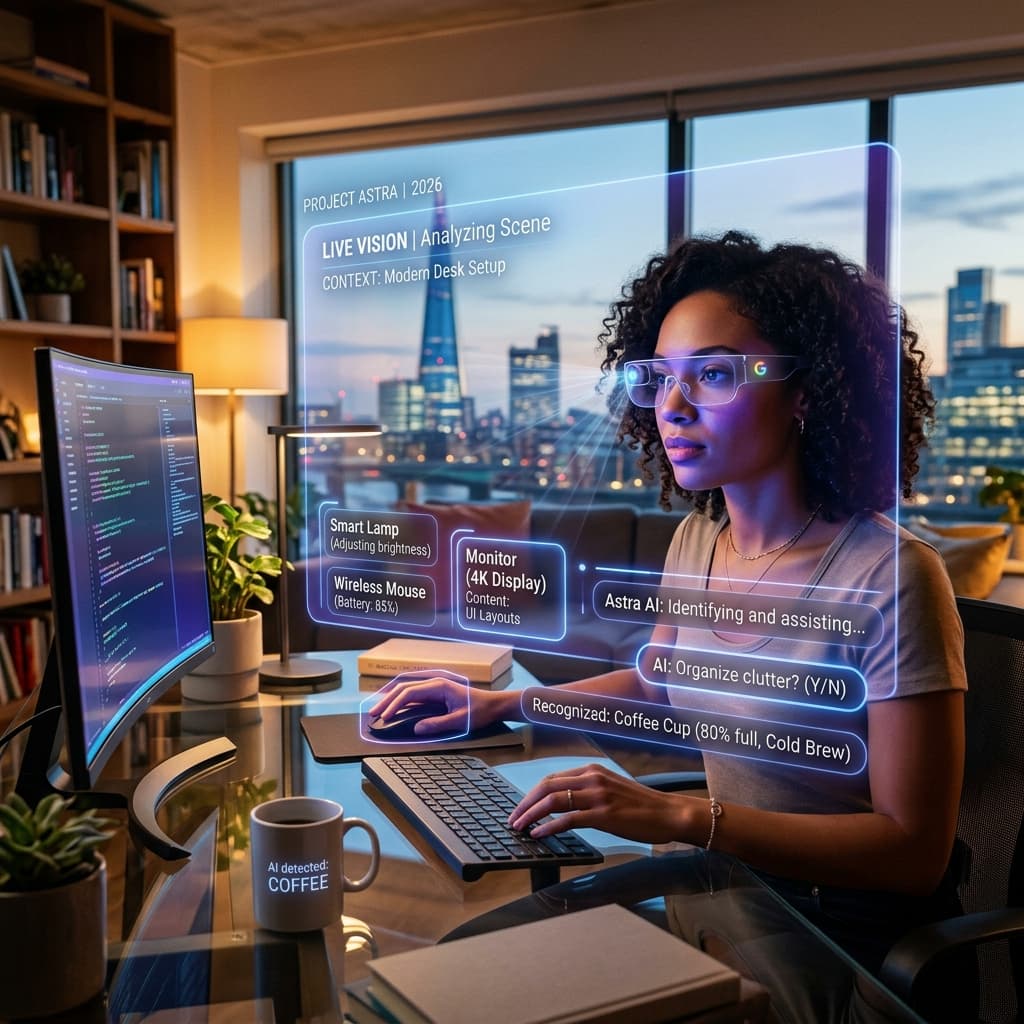 Projeto Astra do Google — assistente de IA com visão por câmera e memória contextual