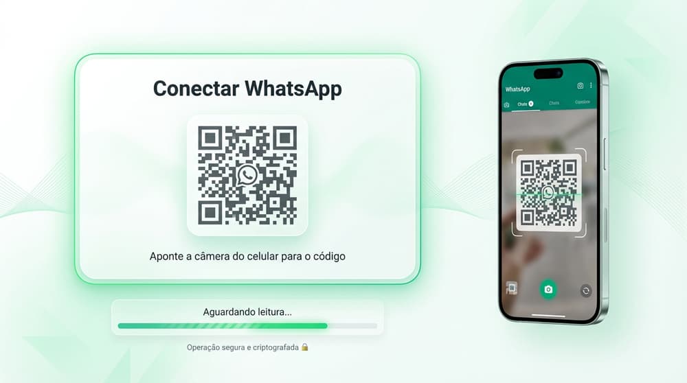 Interface do Zently: Conexão por QR Code